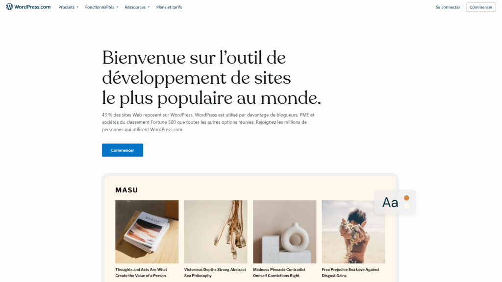 Wordpress - Créer un site internet gratuitement